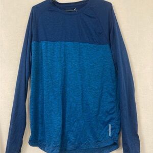 American Eagle 360 Extreme Flex Womens Athletic Shirt Top Size Large Tall Blue